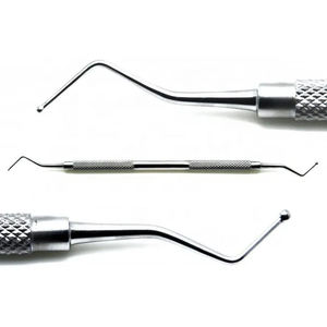 Instrumento Quirúrgico Dental, Cureta de Doble Extremo con Empuñadura Moleteada, Plateada, Clase I, Manual, Shuja Surgico - Product Image 4