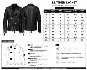 <b>Men's</b> Black Leather <b>Biker</b> <b>Jacket</b> Slim Fit Zipper Closure Turn-down Collar Eco-friendly Front Logo Winter Wear - Product Image 6