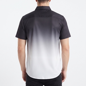Chemise boutonnée personnalisée par sublimation pour homme, coupe ample, manches courtes, imprimé intégral, haut tendance, vente en gros, vêtements sur mesure en usine - Product Image 6