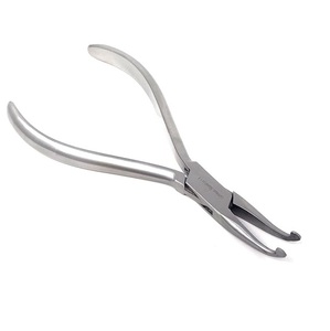 Alicates ortodónticos para coronas con puntas dentadas, instrumento dental manual de acero para doblar alambres de aparatos ortodónticos y formar bucles - Product Image 1