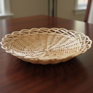 Cesta de mimbre artesanal para cubiertos - Product Image 4