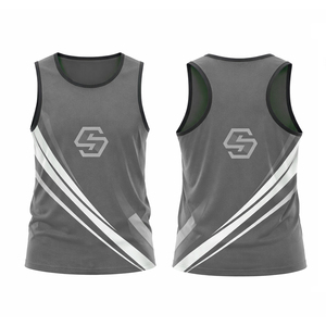 Hot Selling High Quality Sleeveless Full Sublimation Print Sports Gym Cycling Men's <b>Running</b> <b>Singlet</b> Tank Top - Product Image 6