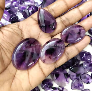 Cabujón liso con forma de mezcla de amatista púrpura Natural 100%, piedras preciosas al por mayor a la venta, cabujón pulido, joyería hecha a mano - Product Image 3