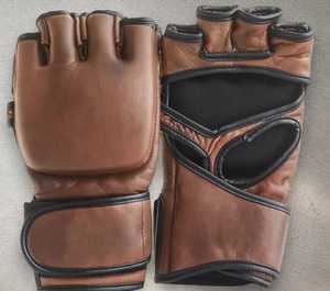Durable Leather MMA Training Gloves <b>Open</b> Palm Sparring Hook Loop Closure Breathable Eco-friendly Windproof Boxing Martial Arts - Product Image 5