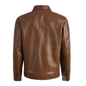 Hot Sale High Quality <b>Genuine</b> <b>Leather</b> <b>Jacket</b> for <b>Men</b> Eco-Friendly Windproof Winter Customizable - Product Image 2