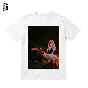 Camiseta Negra de Cuello Redondo para Mujer, 100% Algodón Jersey, Corte Ajustado, Casual, Manga Corta, Lisa/Estampada, Ecológica, para Todas las Temporadas - Product Image 1