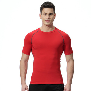 Camiseta de compresión de alto rendimiento para hombre, para entrenamiento físico, correr, gimnasio, ropa deportiva atlética, ajuste elástico - Product Image 6