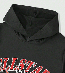 Sweat-shirt à capuche et pantalon de survêtement tendance pour homme, imprimé personnalisé avec lettres et dessins animés, coupe décontractée, hiver, haute qualité, 100% coton - Product Image 3