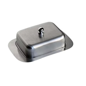 Vintage Style Silver Metal Butter Dish Elegant Butter Storage <b>Container</b> Used For Keeping Butter Fresh And Covered From India - Product Image 6
