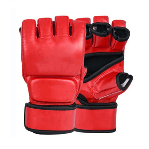 ถุงมือ MMA แบบครึ่งนิ้วสำหรับทุกเพศ รุ่นใหม่ ผลิตจากวัสดุ PU ระบายความชื้น พร้อมสายรัดแบบ Hook & Loop สำหรับใช้งานกลางแจ้งและการฝึกศิลปะการต่อสู้ - Product Image 1