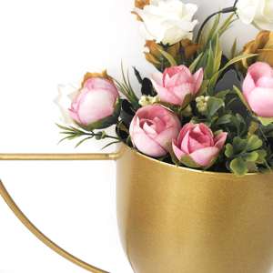 Macetero Colgante de Pared de Metal Dorado, Soporte Redondo para Macetas, Decoración Moderna para Interiores, Hogar y Jardín, Venta al por Mayor OEM, Compra a Granel, Tendencia - Product Image 6