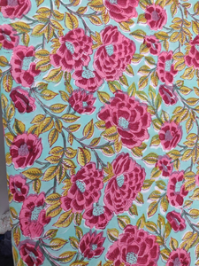 Pure Cotton Indian Textile with Multicolor Hand Block Prints for Home Furnishing <b>Cushion</b> <b>Covers</b> Quilting Sewing and Crafting - Product Image 1