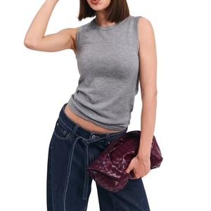 Top Corto de Verano Personalizado al por Mayor para Mujer, Top Deportivo Ajustado sin Mangas para Gimnasio, Yoga y Fitness - Product Image 1