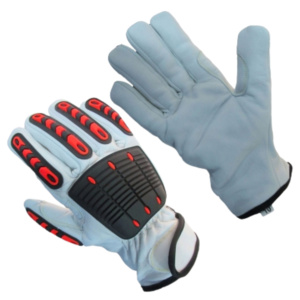 ถุงมือหนังแพะเกรดหนัก ทนทานต่อการเสียดสี ป้องกันส่วนบุคคล ถุงมือฉีด TPR สำหรับงานช่าง - Product Image 3