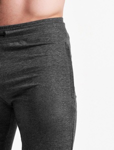 Pantalon de jogging gris foncé pour homme, personnalisable, taille élastique avec cordon de serrage et poches latérales, coupe décontractée, poids moyen, mélange coton et élasthanne - Product Image 2