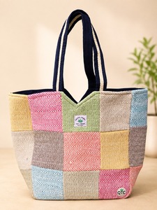 Embroidered Characters <b>Canvas</b> Casual Tote <b>Bag</b> <b>Large</b> Capacity Zipper Shoulder Handbag Satin Lining Portable Shopping Travel <b>Bag</b> - Product Image 3