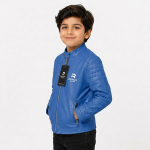 Chaqueta de cuero cómoda para niños con diseño elegante, textura suave y calor confiable para actividades al aire libre y ocasiones informales. - Product Image 5