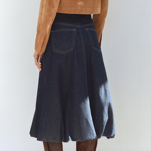 Proveedor Mayorista con Precios de Fábrica OEM, Diseño Personalizado Disponible / Falda de Cintura Alta Tipo A para Mujer, Falda Elegante de Moda al Por Mayor - Product Image 2