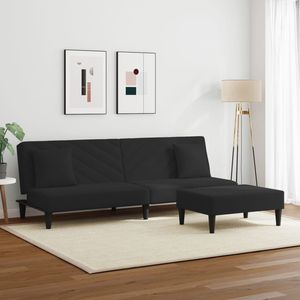 Ensemble de canapés en velours noir 100% polyester, design standard en bois et plastique pour le confort et la durabilité - Product Image 3