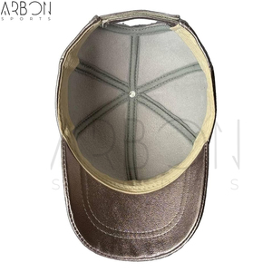 2026 Good Supplier New Design Easy To Wear High-Quality Premium Metallic Genuine Leather Baseball Cap For Men And Women - Product Image 6