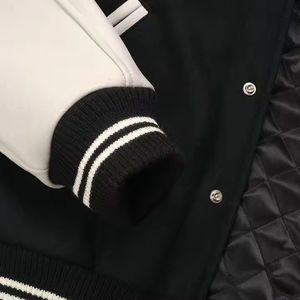 Parches Bordados Personalizados OEM de Alta Calidad, Chaqueta Varsity de Béisbol con Letras Bordadas en Felpa para Hombre, Chaqueta Unisex de Invierno para Hombre - Product Image 4