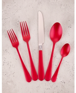 Ensemble de couverts rose chic, finition élégante, acier inoxydable moderne, ustensiles de table élégants, vaisselle élégante pour la maison et les événements - Product Image 1