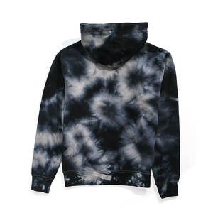เสื้อฮู้ดดี้ผู้ชายสีดำและสีเทา ลายไทได แขนยาว มีเชือกผูก กระเป๋าจิงโจ้ สไตล์ลำลอง สตรีทแวร์ รับสกรีนโลโก้ - Product Image 2