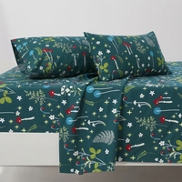 Parure de lit Enchanted et 2 taies d'oreiller, motif floral classique, 100% coton, 150 fils/cm², qualité A, toutes saisons