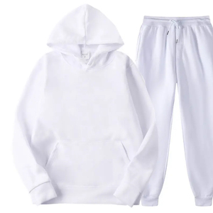 Ensemble de survêtement de jogging vierge pour homme, marque privée, 100% coton, pantalon de survêtement et sweat à capuche, personnalisable - Product Image 6