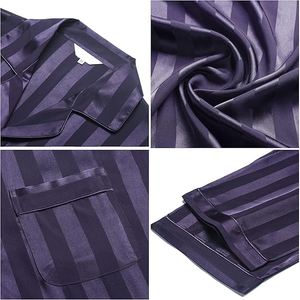 Long Sleeve <b>Men</b> Night Suit Button Front Collar Long Pants <b>Set</b> Drawstring Waist Soft Warm Winter <b>Pajamas</b> Home Comfort Wear - Product Image 3