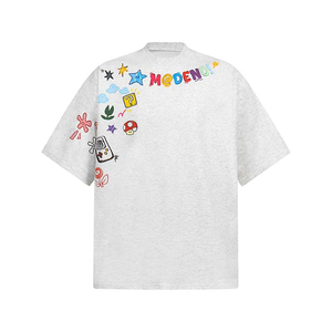 Camiseta Casual de Verano para Hombre, de Algodón Puro Pesado, de Manga Corta, con Estampado de Marca de Moda Americana - Product Image 1