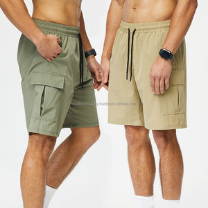 Pantalones cortos deportivos de entrenamiento atlético de verano para hombre, pantalones cortos de talla grande con bolsillos, ropa informal, pantalones cortos Cargo, patrón al por mayor - Product Image 3
