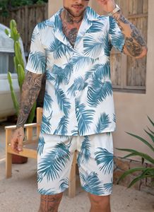 Men Nature <b>Set</b> Floral Leaf Print Short Sleeve Shirt Beach Shorts Matching Holiday Summer Casual Colorful top mens <b>twin</b> <b>set</b> match - Product Image 2