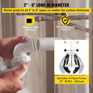 Morsetto Ultra Resistente da 2 a 6 Pollici con Design a Vite a Sgancio Rapido, Strumento di Allineamento Tubi in Acciaio Inossidabile Leggero B - Product Image 4