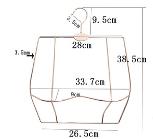 Étagère murale moderne en métal rose doré pour cintres et rangement de vêtements - Product Image 4