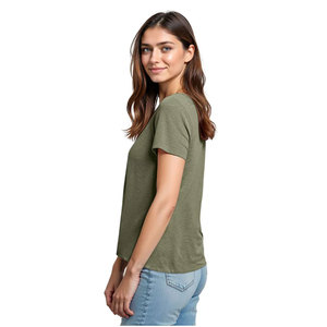 T-shirt pour femme en coton 100% pur, design personnalisé, coupe confortable, style décontracté avec motif imprimé - Product Image 6