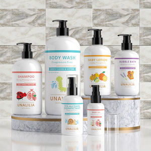 White PET Boston Pump <b>Bottles</b> Silk Screen Printed Screw Cap Lotion <b>Empty</b> 2oz 4oz 8oz 16oz 32oz Shampoo Body Wash Custom Unalila - Product Image 1