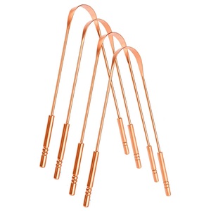 Limpiador de Lengua de Cobre Natural para Adultos y Niños, Herramienta Metálica Fácil de Usar para Limpiar la Lengua, Reduce el Mal Aliento, Cuidado Bucal - Product Image 3