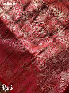 Beautiful Heavy Silk with Weaving work & Khatli-Cutdana Handwork Pallu <b>Saree</b>-<b>Blouse</b> Collection Woman Fashion Manufacturer - Product Image 2