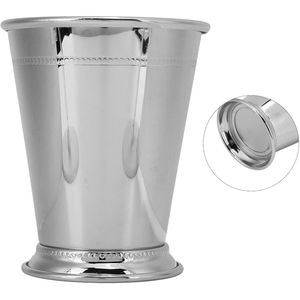 Vasos de Acero Inoxidable para Mint Julep al por Mayor, Elegantes Vasos de Cóctel con Diseño Retro de Cuentas para Bar en Casa y Fiestas, Metal de Alta Estabilidad - Product Image 1