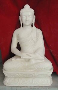 Buda de Mármol, Hermosa Estatua Blanca - Product Image 3