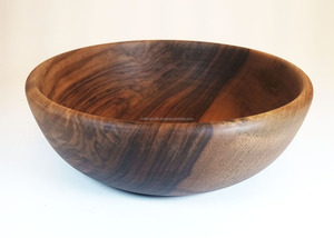 Acacia Wooden Eco-Friendly <b>Dinnerware</b> Sets Large Salad Bowls Hand Painted Europe Design Custom Size Party Ready From India - Product Image 5