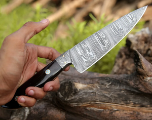 Couteau de Chef Haut de Gamme LEGACY BLADES en Acier Damas, Manche en Bois, Tranchant comme un Rasoir, Couteau de Cuisine Culinaire, Vente Directe Usine - Product Image 4