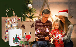 Sac fourre-tout en papier kraft durable avec poignées en coton, logo personnalisé, nouveau design, impression laminée, ruban classique – Éco-luxe - Product Image 4