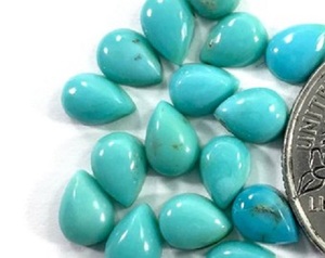 Piedra turquesa de Arizona azul, piedra preciosa curativa, forma de pera, corte de cabujón suave, joyería Natural suelta, piedra para hacer precios de fábrica - Product Image 3