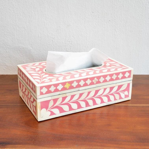 Caja de pañuelos personalizada con incrustaciones de hueso y detalles impresionantes de nácar, soporte de lujo para pañuelos de comedor - Product Image 3