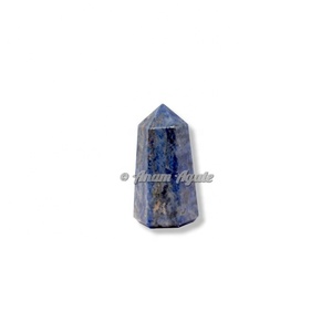 Points de tour d'obélisque en pierre de lapis-lazuli | Tour de cristal de guérison naturelle Achetez maintenant Obélisques de guérison en ligne à vendre au meilleur prix - Product Image 1