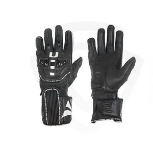 Guantes de Motociclismo de Cuero para Invierno, Diseño Personalizado, Protección Completa para los Dedos, Pantalla Táctil, Poliéster Impermeable y Transpirable, Protección para los Nudillos - Product Image 1