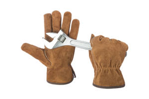 Gants de conduite classiques en cuir de chèvre véritable pour hommes, gants de travail de sécurité en cuir de mouton, gants de travail en peau de chèvre - Product Image 3