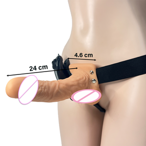 9 inch Vibrating Hollow <b>strap</b>-<b>on</b> Wearable dildo <b>Sex</b> extended wear toy Penis <b>sex</b> toy For Men For Women - Product Image 2